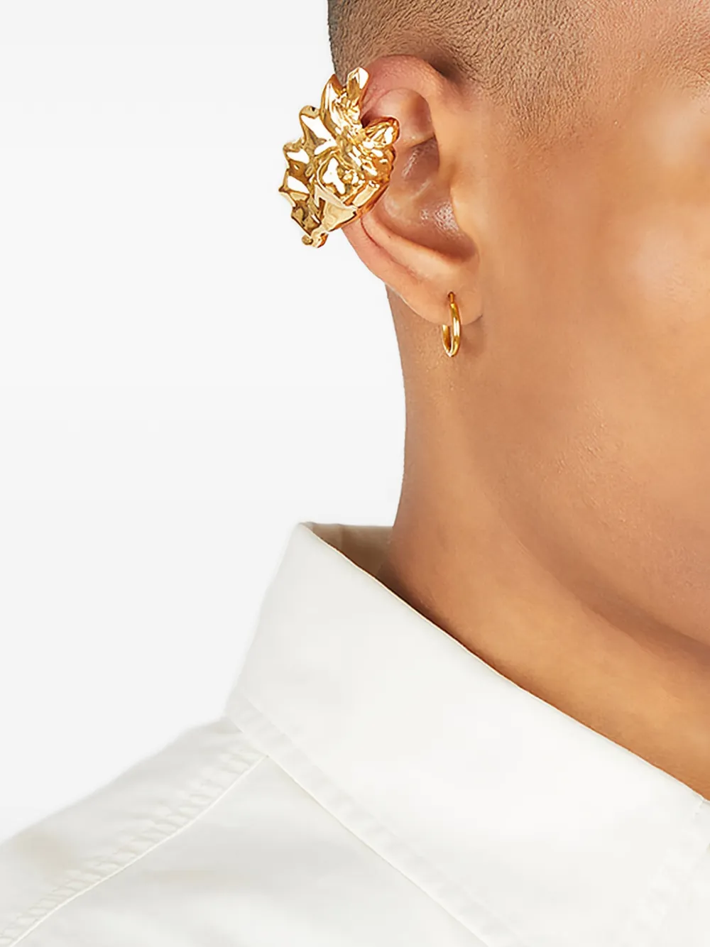  Alan Crocetti Ear Cuff Mit Muscheldesign   Gold 