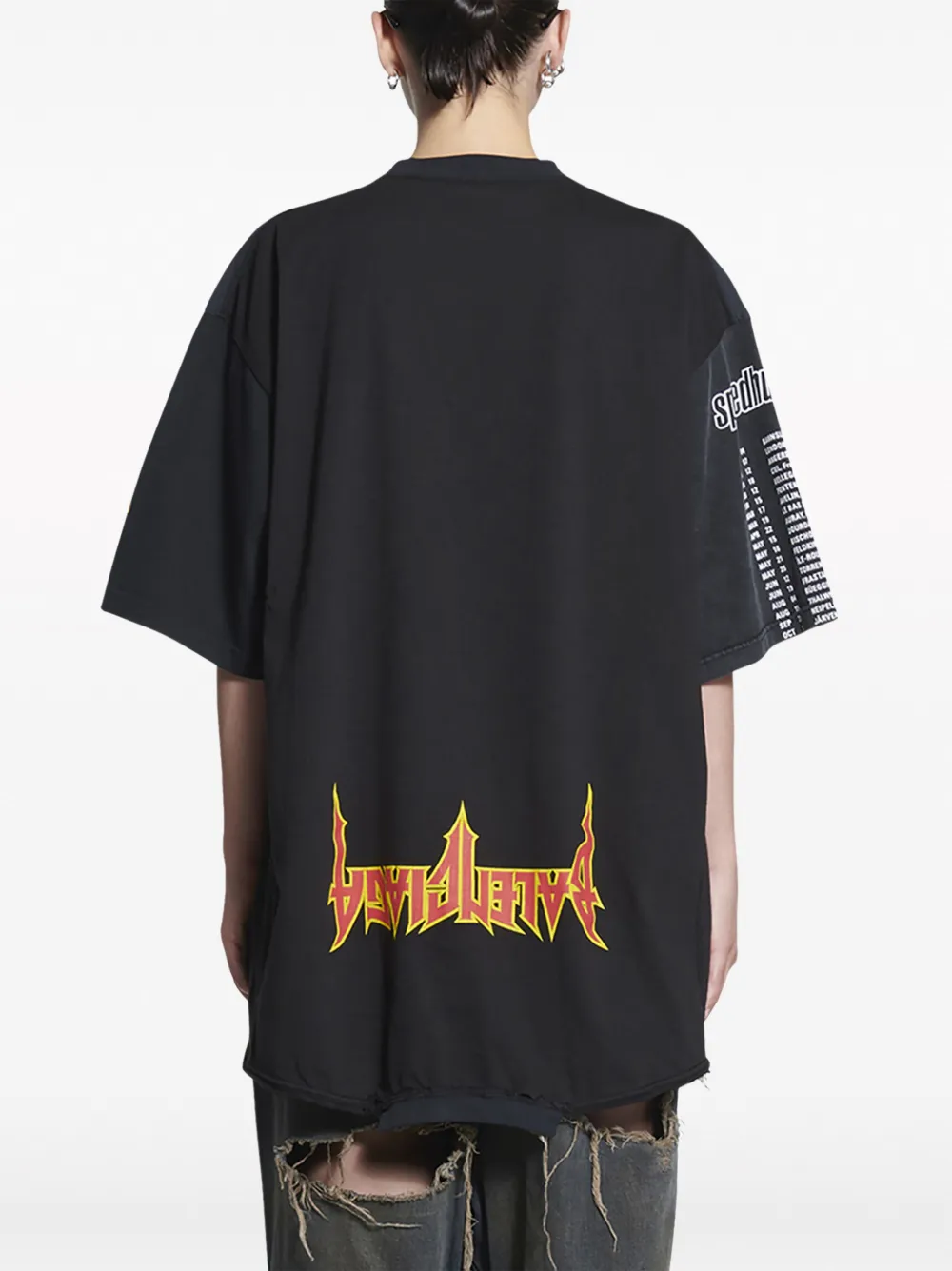 Shop Balenciaga Speed Hunter-print Cotton T-shirt In Black