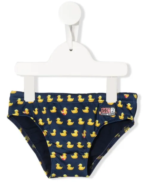 MC2 Saint Barth Kids duck-motif slip-on swim trunks 