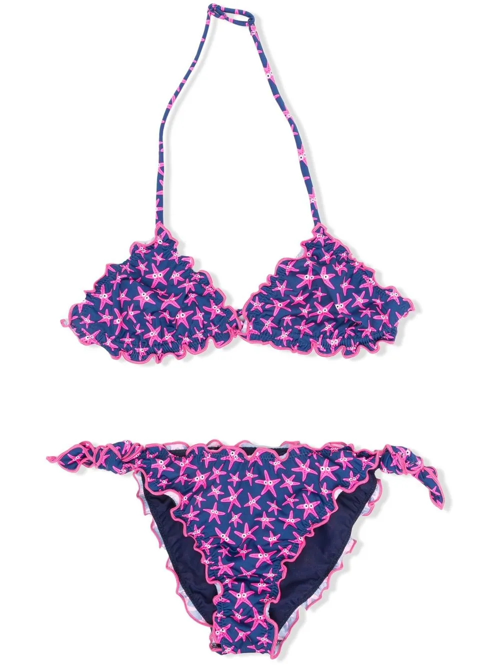 

MC2 Saint Barth Kids bikini con estampado de estrellas - Azul