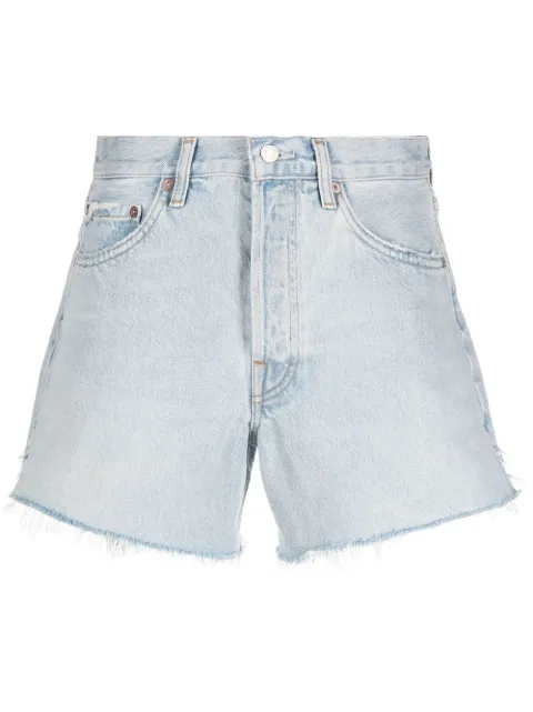 AGOLDE shorts de mezclilla con bordes deshilachados