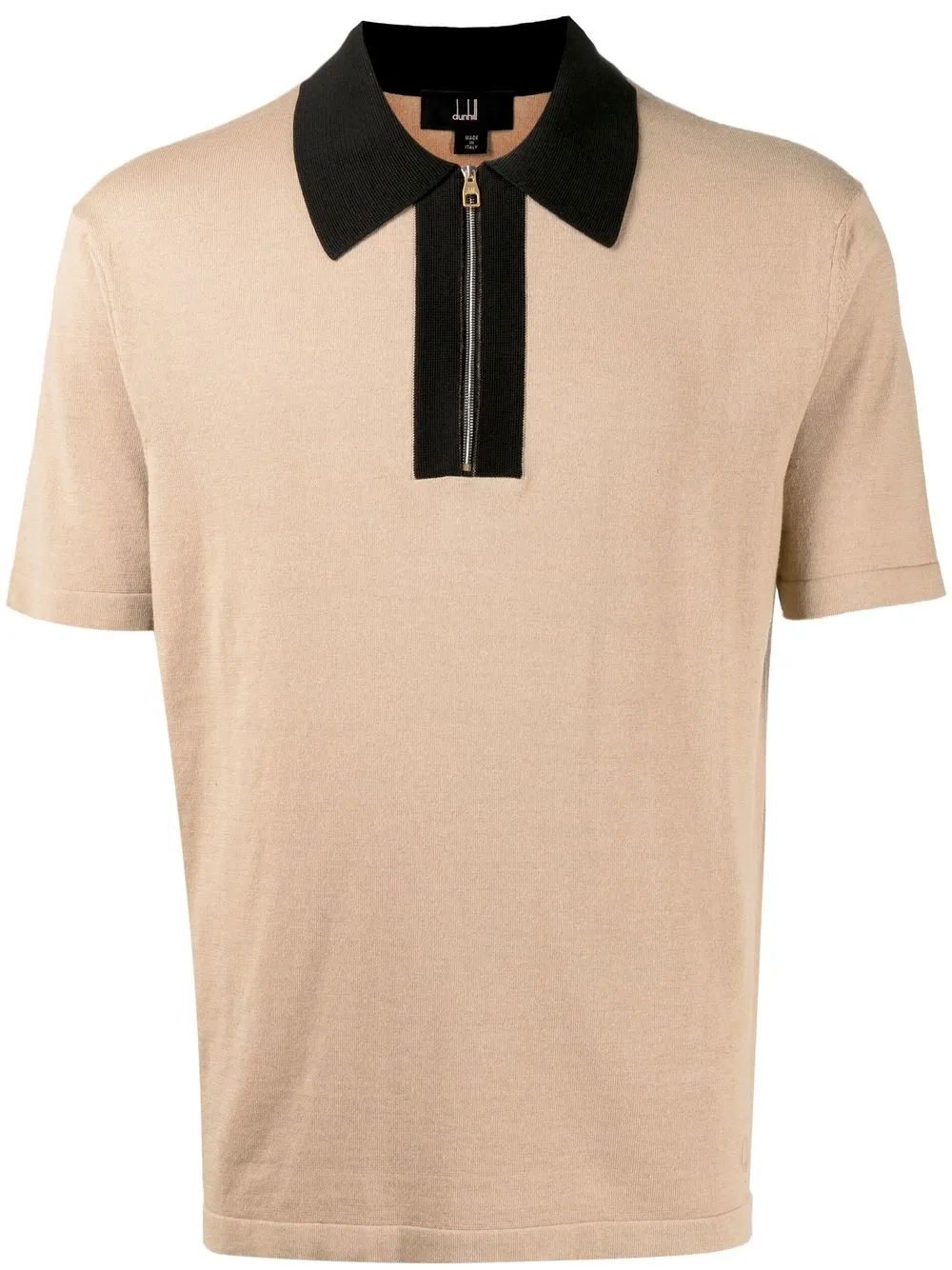 

Dunhill playera tipo polo con cierre - Marrón