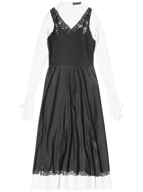 Balenciaga layered glove-detail dress