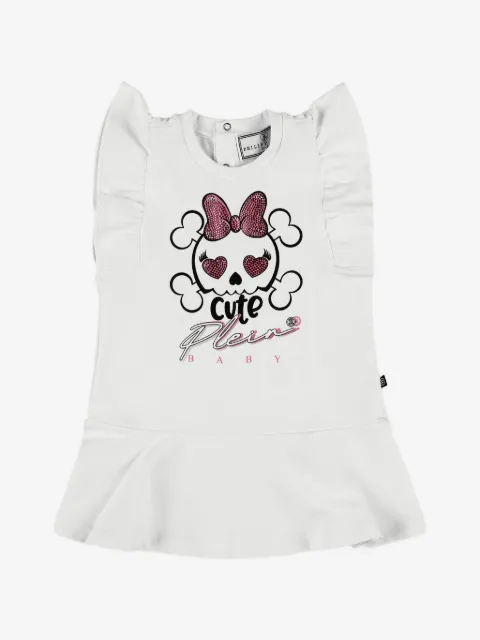 Philipp Plein Junior ruffle graphic dress