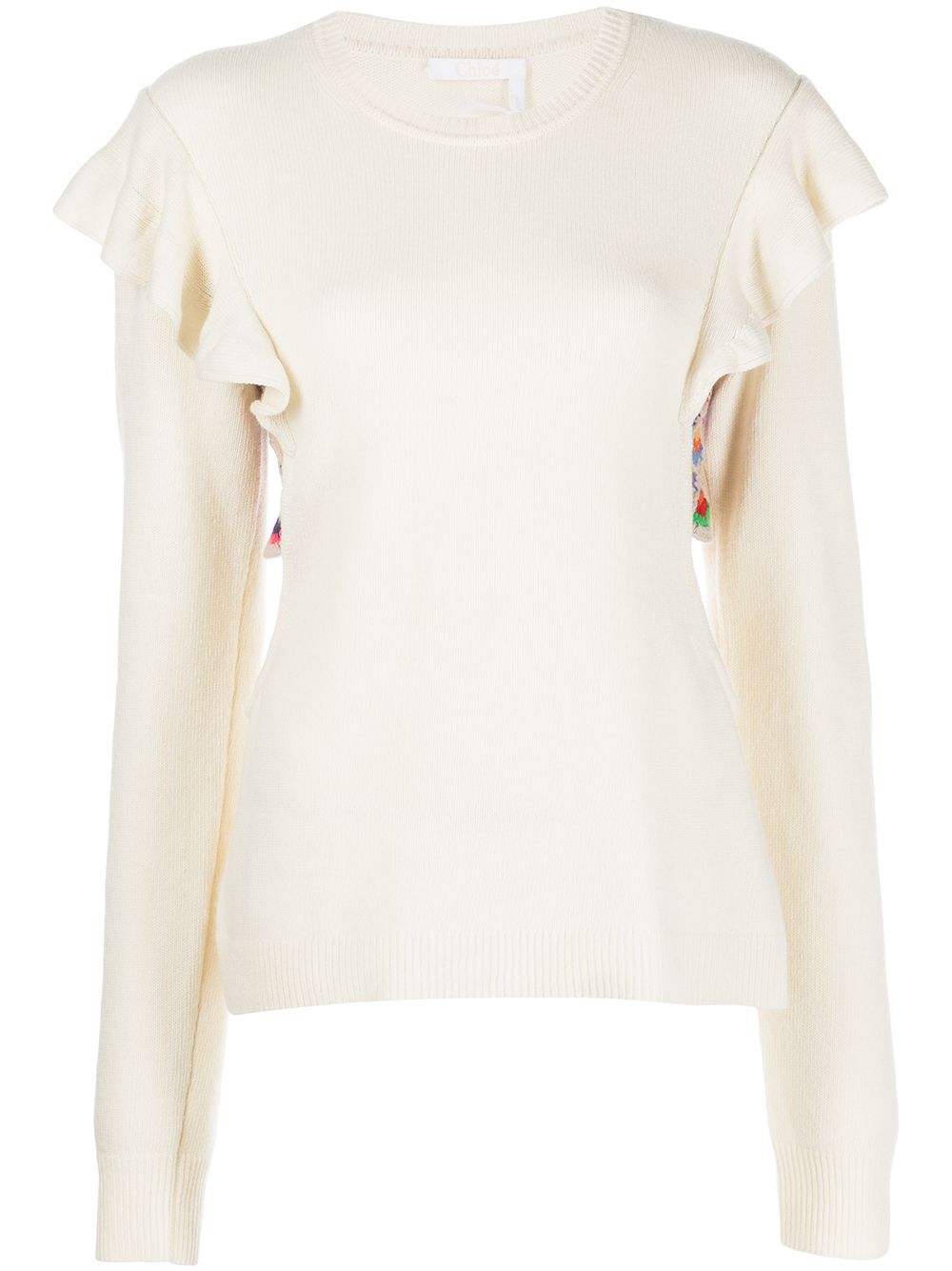 CHLOÉ CUT OUT-DETAIL KNITTED JUMPER