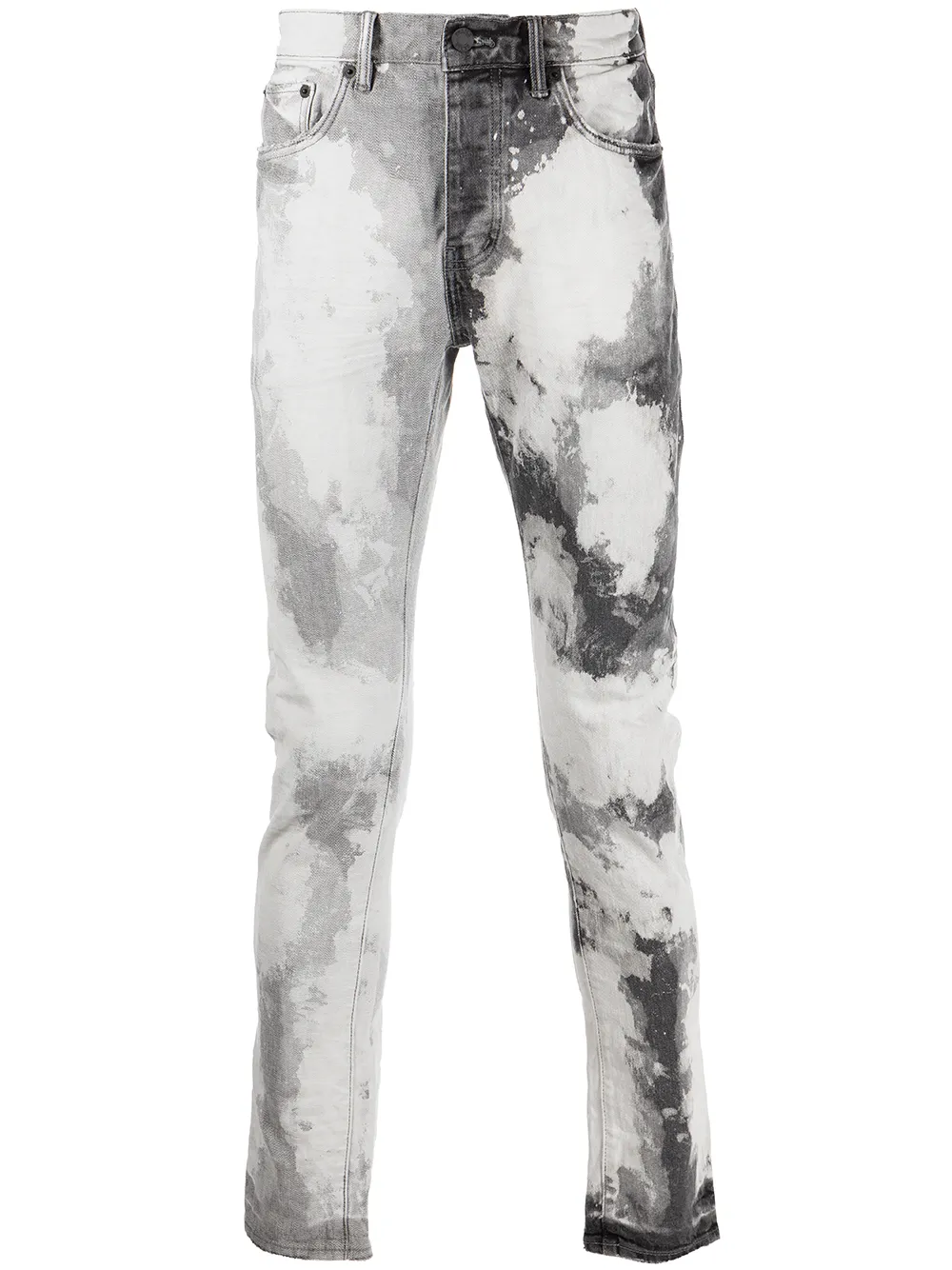 

Purple Brand bleached slim-cut jeans - Grey