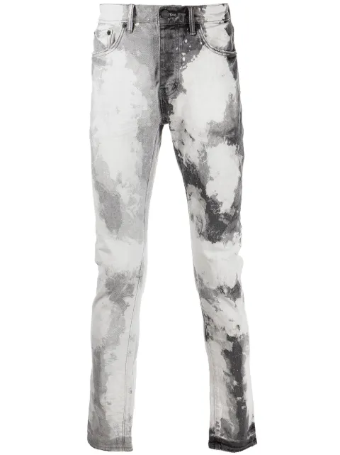 Purple Brand bleached slim-cut jeans