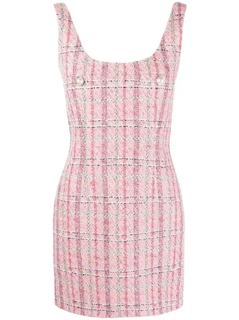 Alessandra Rich Sleeveless Tweed Dress 