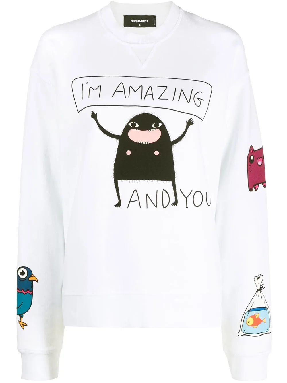

Dsquared2 I'm Amazing print sweatshirt - White