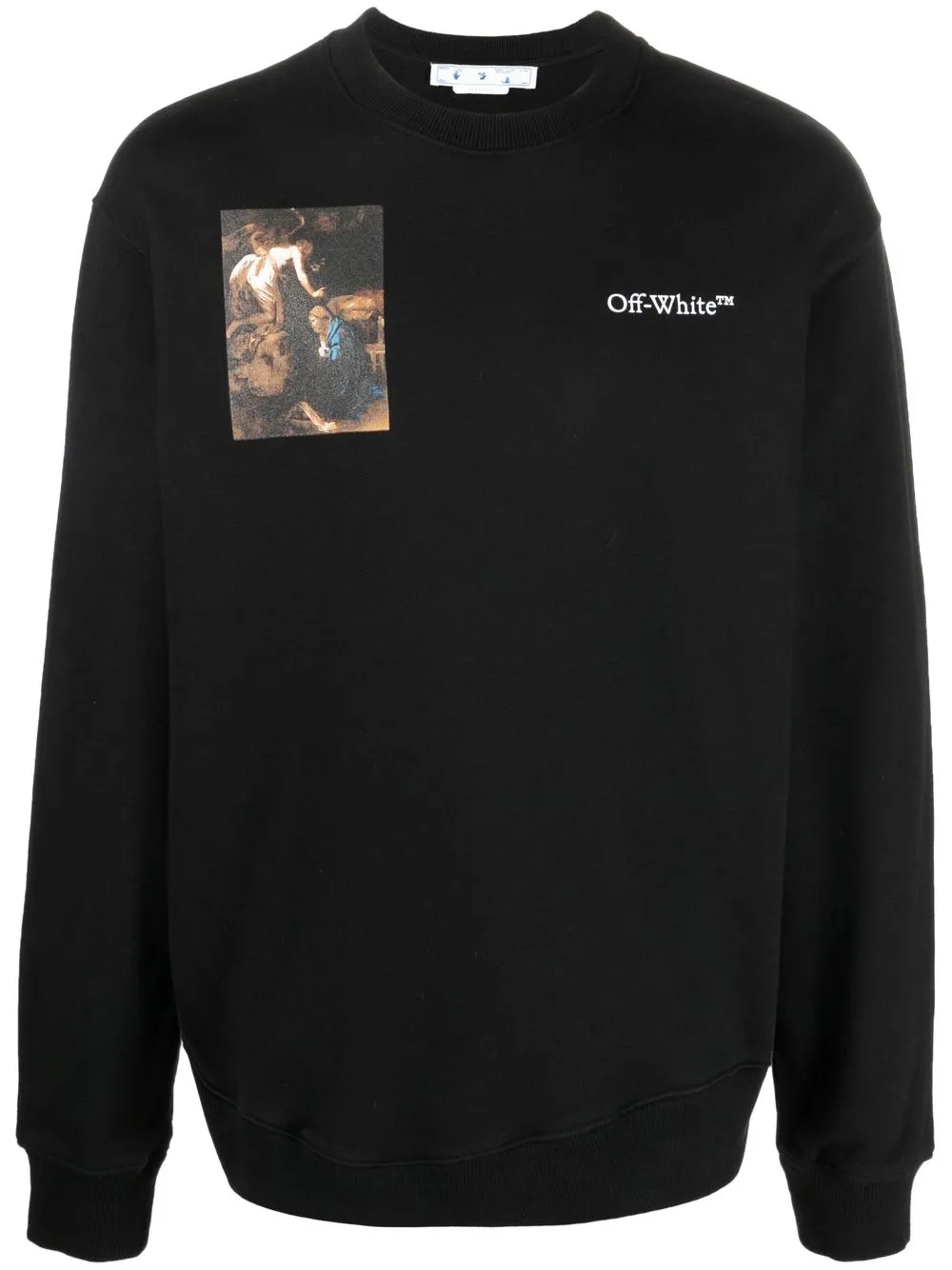 

Off-White graphic-print cotton jumper - Black