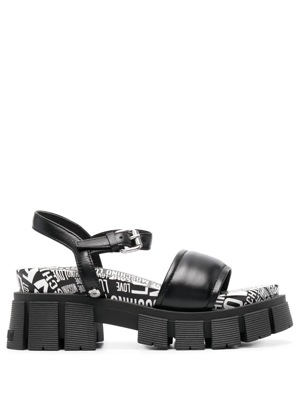 

Love Moschino sandalias planas - Negro