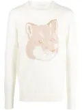 Maison Kitsuné fox-jacquard jumper - Neutrals