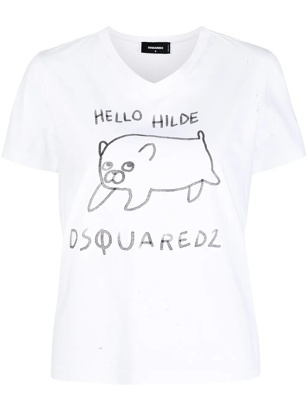 

Dsquared2 playera con logo estampado - Blanco