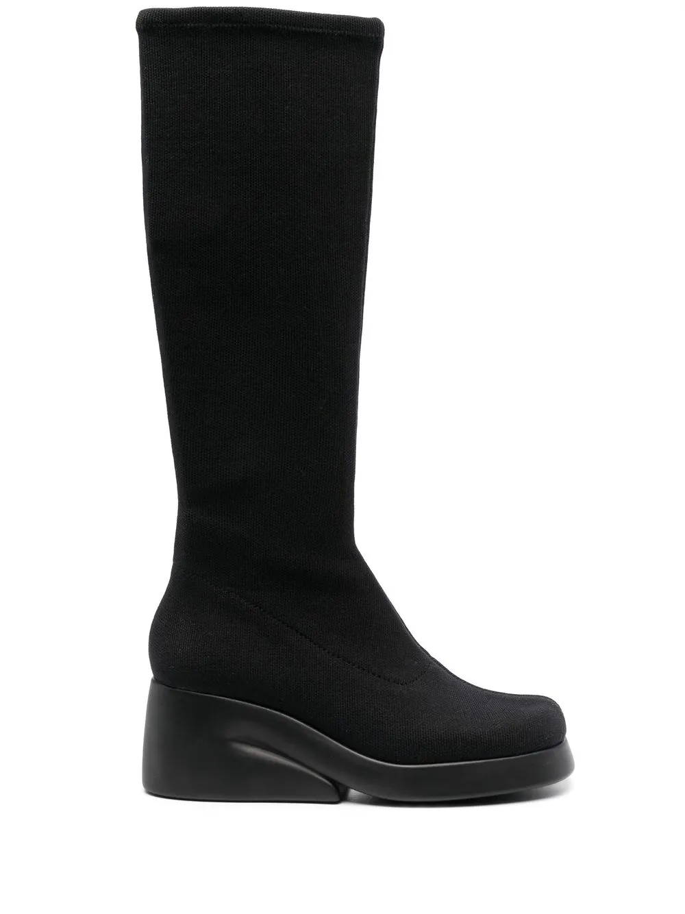 

Camper wedged knee-length boots - Black