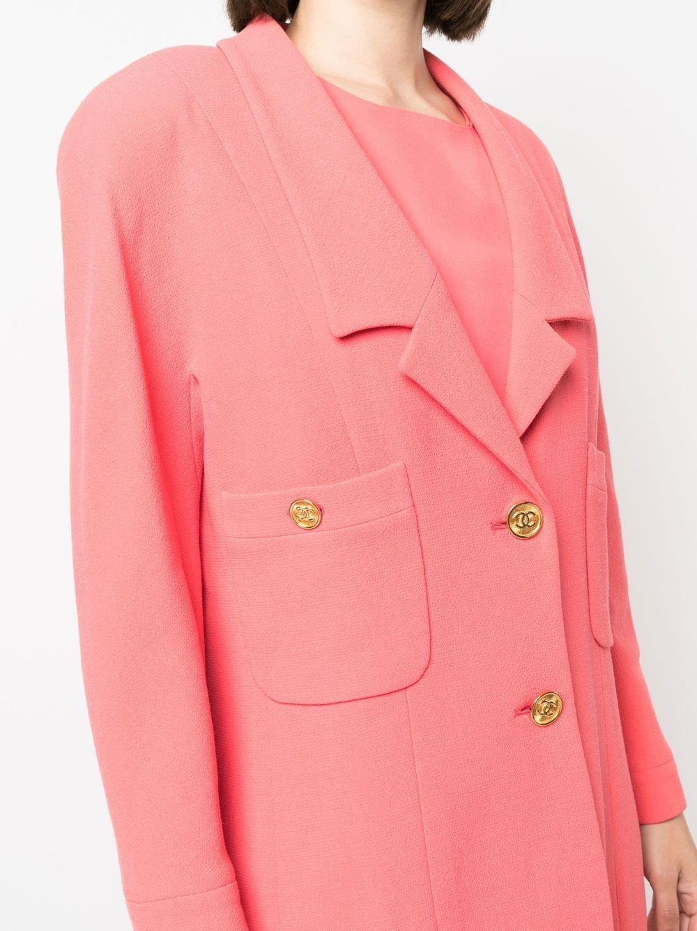 Affordable HOT SALE CHANEL 1980s CC-button dress and blazer set Women