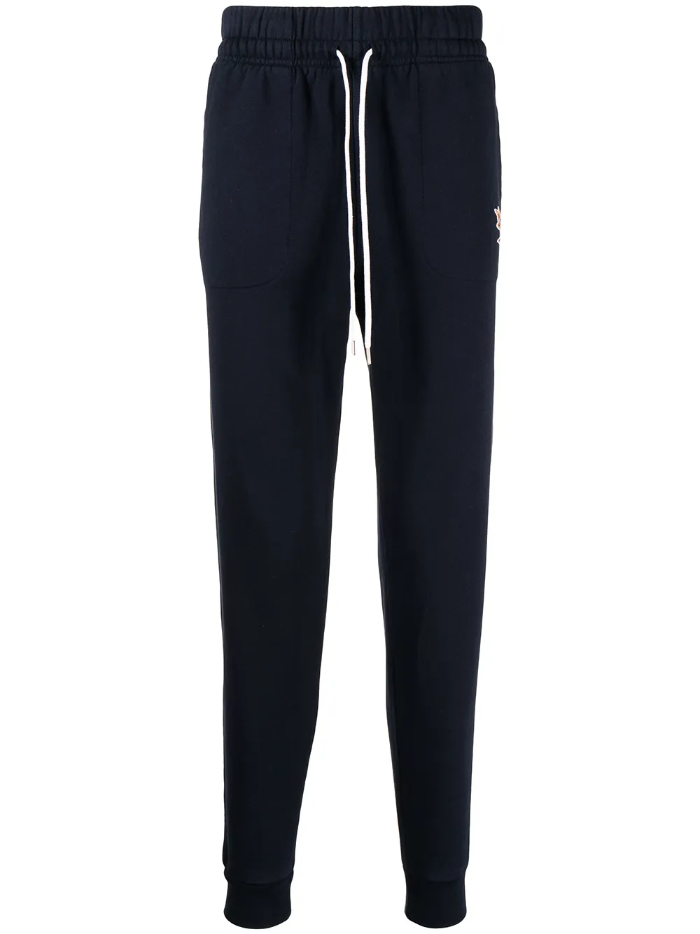 

Maison Kitsuné logo-patch drawstring track pants - Blue