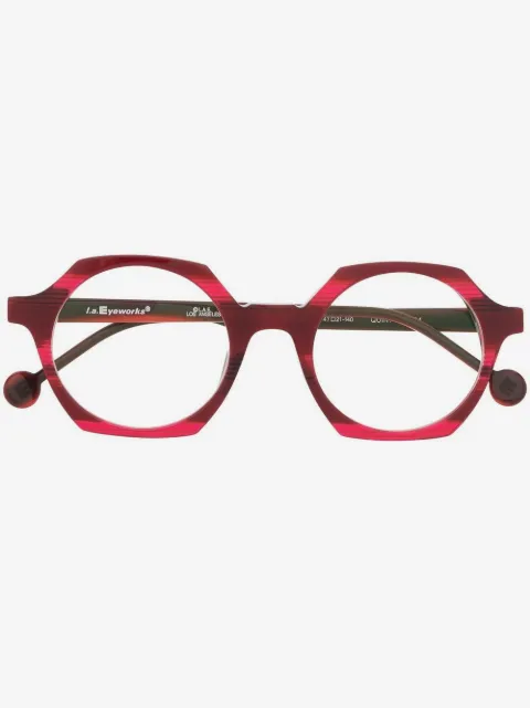 L.A. EYEWORKS geometric-frame glass frames