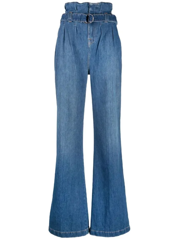 7 For All Mankind Jeans Acampanados Con Tiro Alto - Farfetch