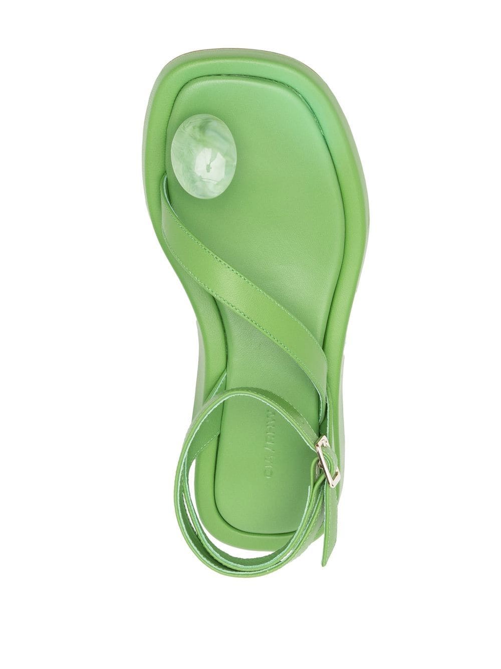 Shop Gia Borghini Buckle-fastening Open-toe Sandals In Green