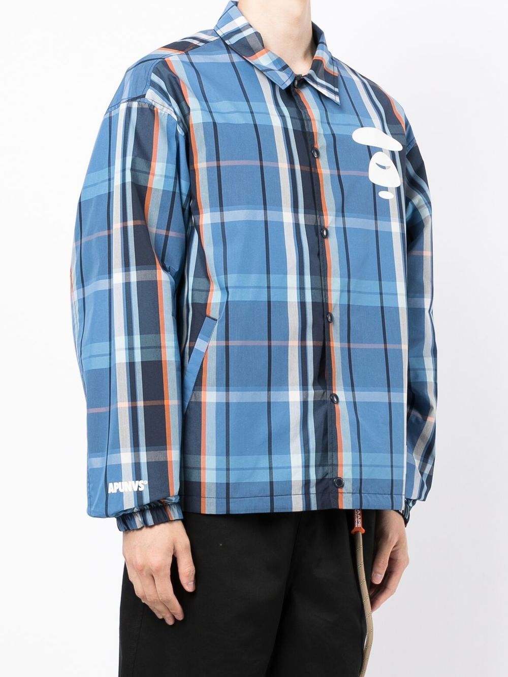 AAPE BY *A BATHING APE tartan-check logo shirt jacket Men