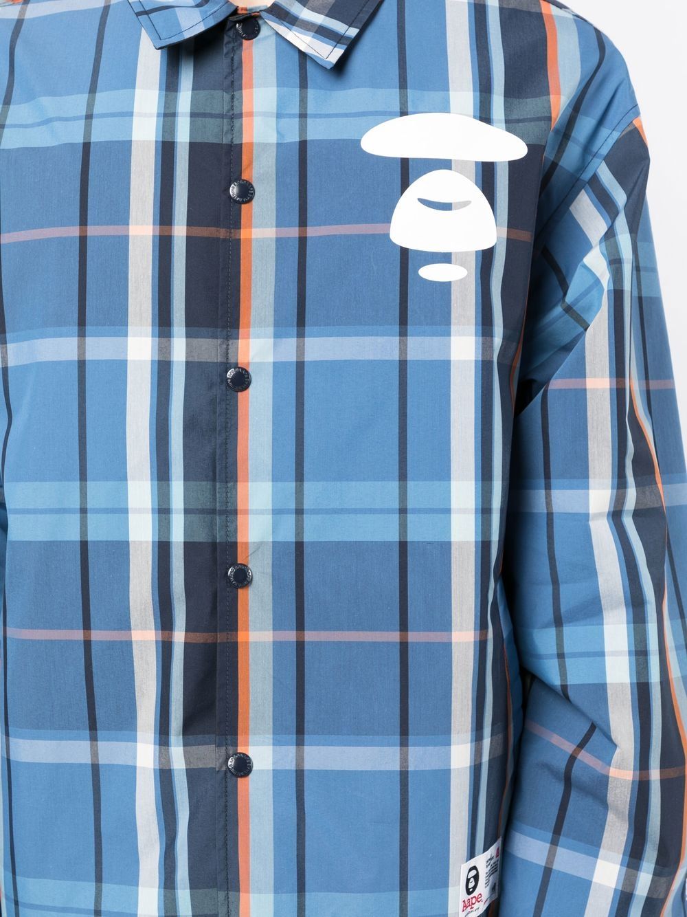 AAPE BY *A BATHING APE tartan-check logo shirt jacket Men