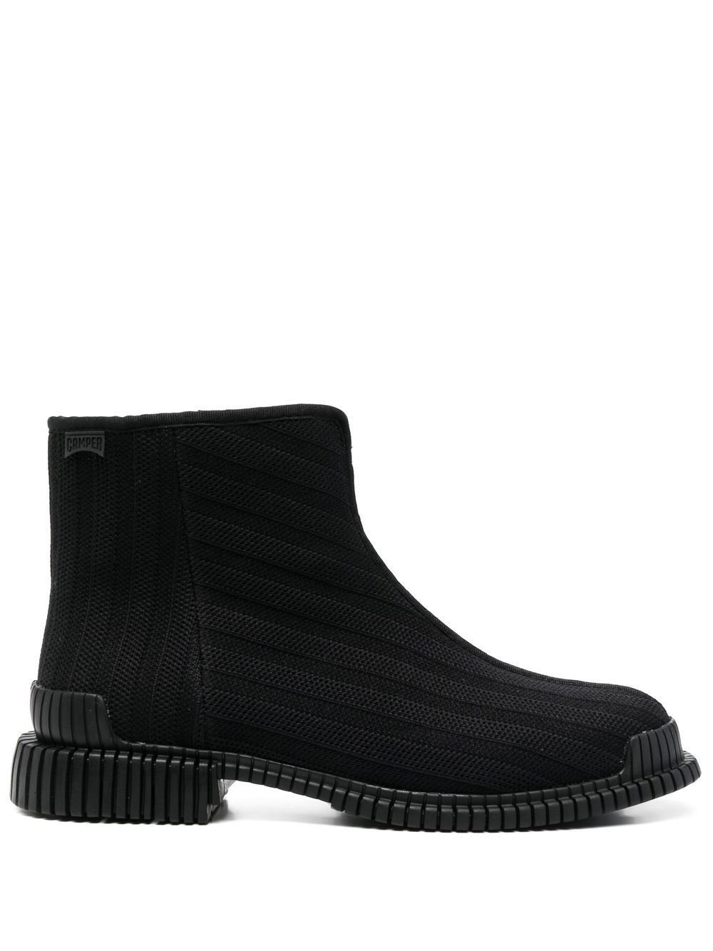 ribbed-knit ankle boots