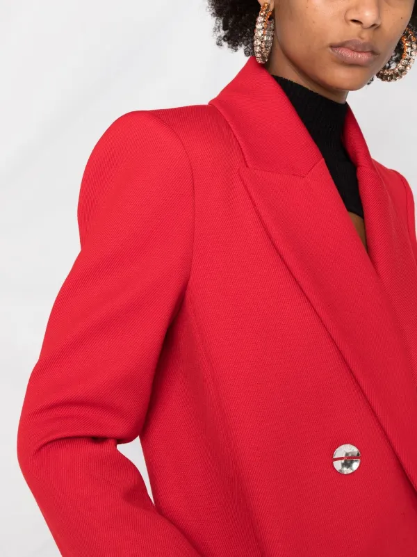 double breasted wool blend coat