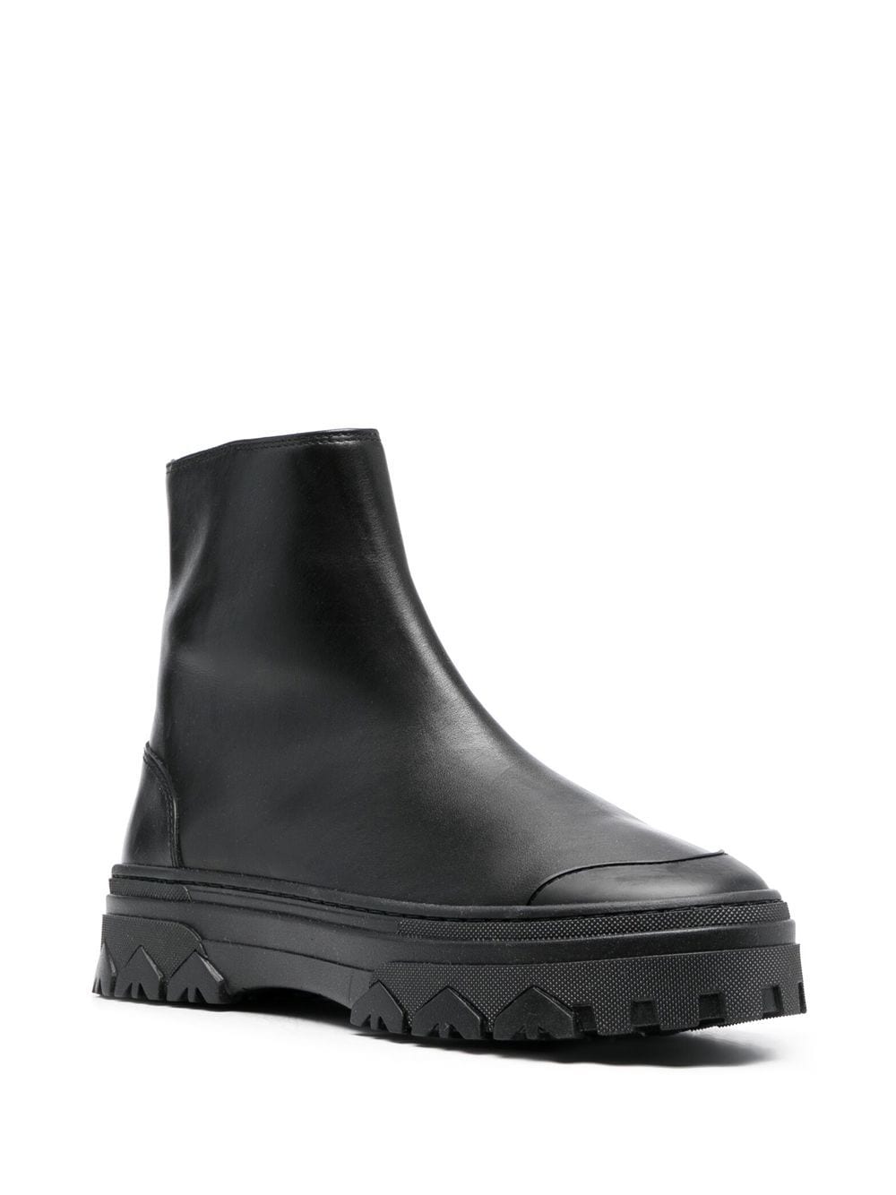 Shop Patrizia Pepe Zip-up Leather Ankle Boots In Black