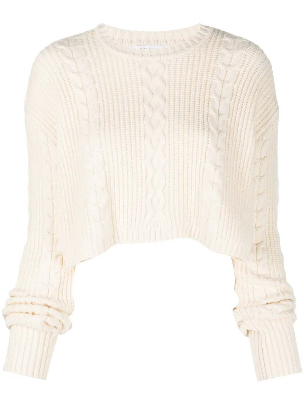 

Patrizia Pepe multi-knit cropped jumper - White