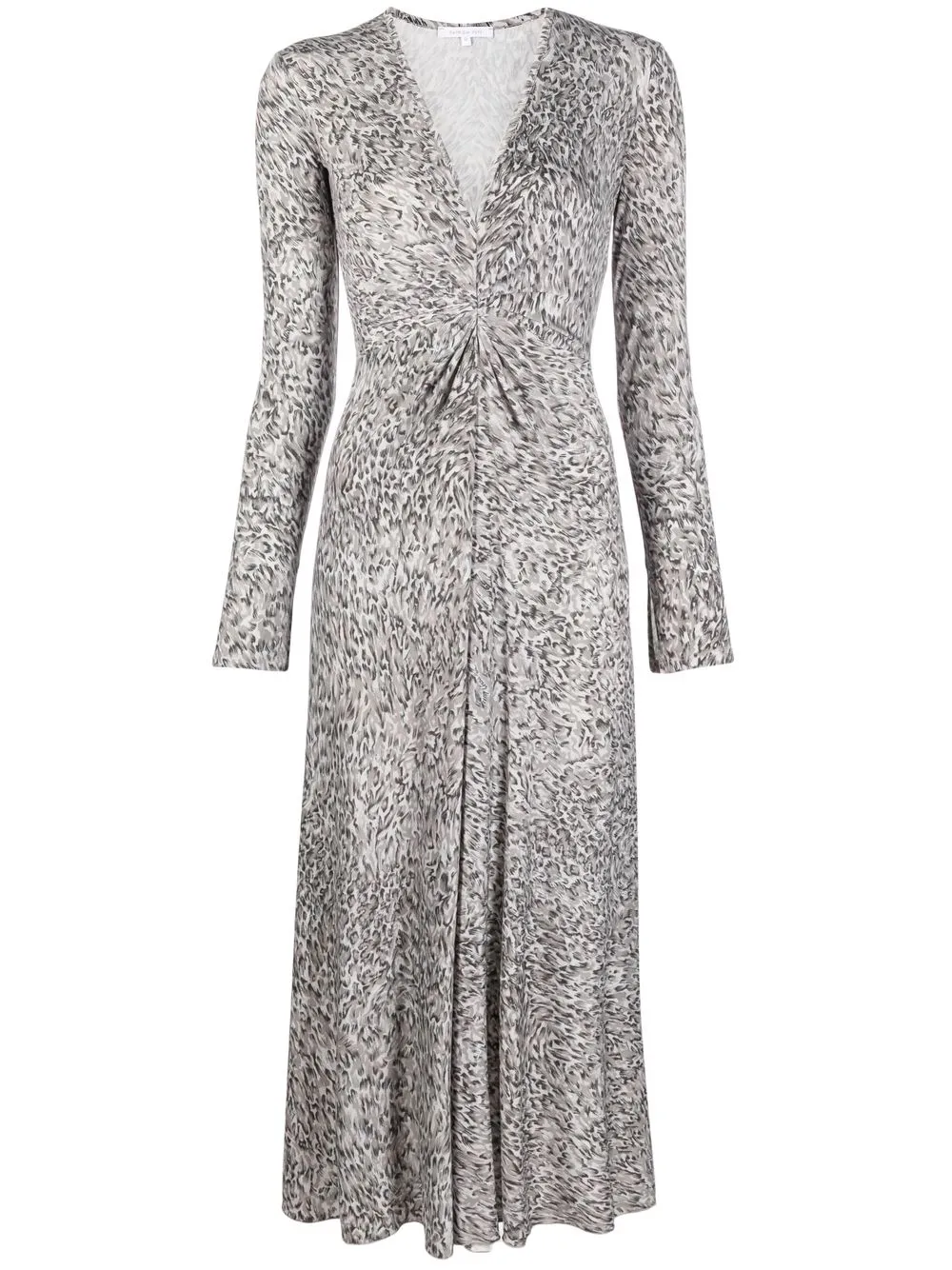 

Patrizia Pepe vestido midi con animal print - Gris