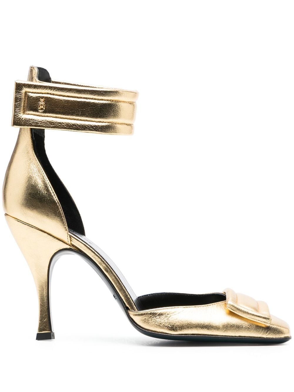 Patrizia Pepe 110mm ankle-strap sandals - Gold