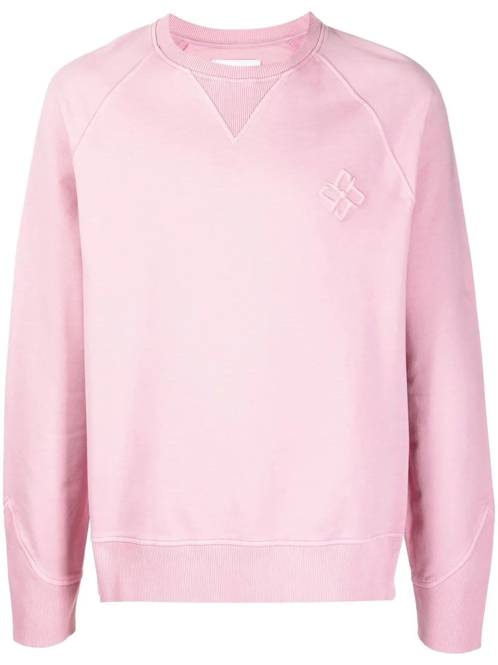 

Tagliatore sudadera con cuello redondo y logo bordado - Rosado