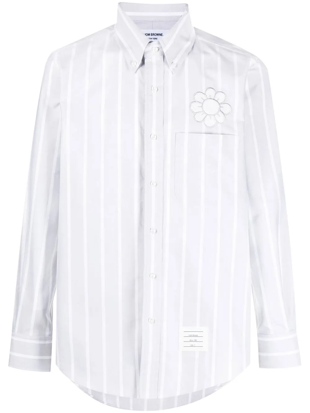 

Thom Browne camisa con rayas RWB - Gris