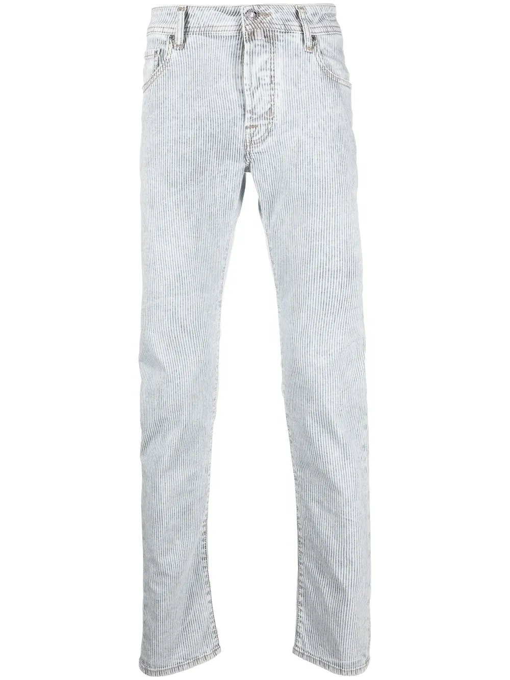 

Jacob Cohën striped slim-fit jeans - White