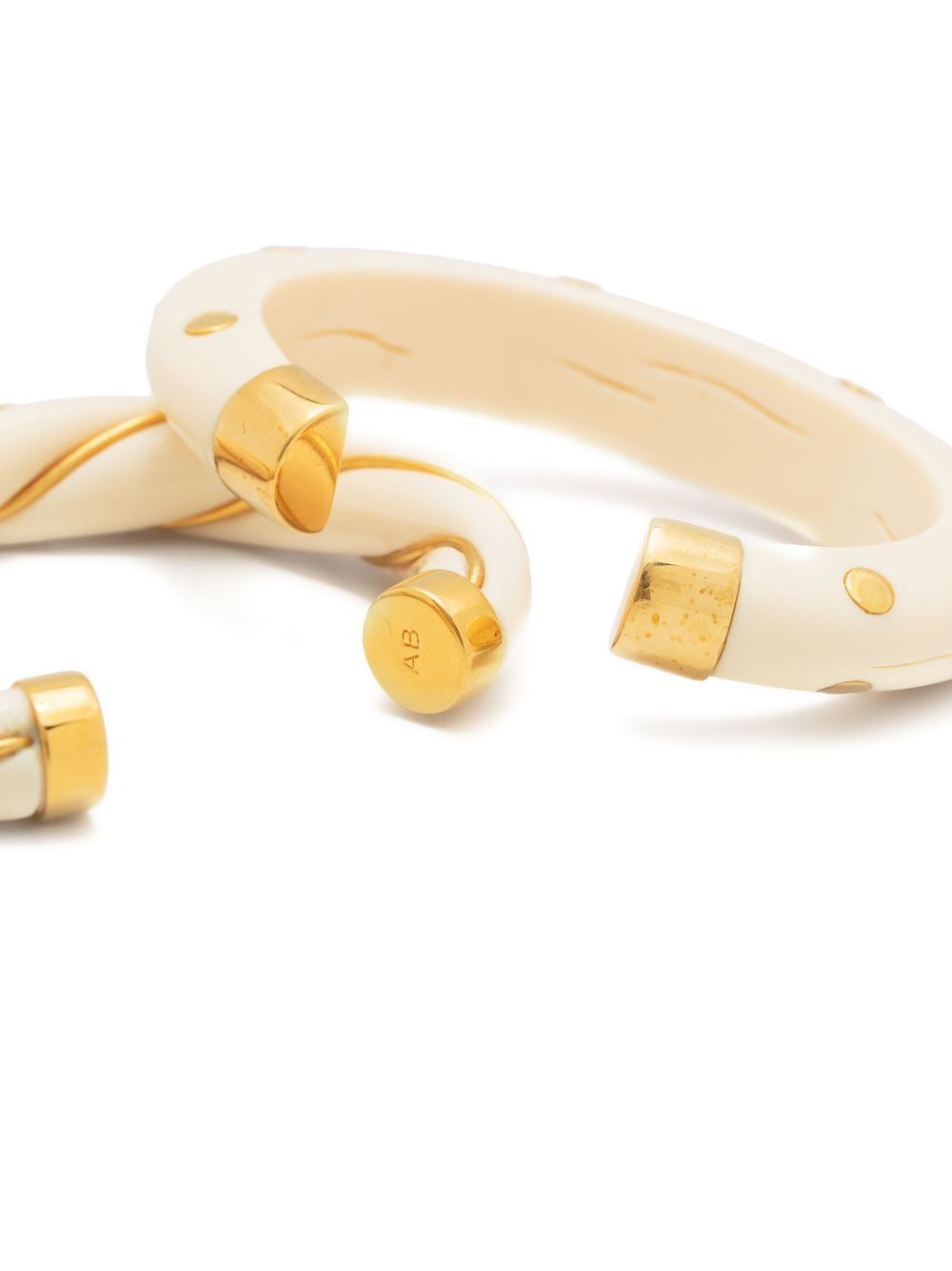 Shop Aurelie Bidermann Diana & Caftan Moon Bracelet Set In Gold