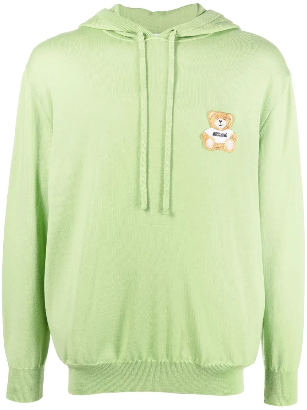 

Moschino logo drawstring hoodie - Green