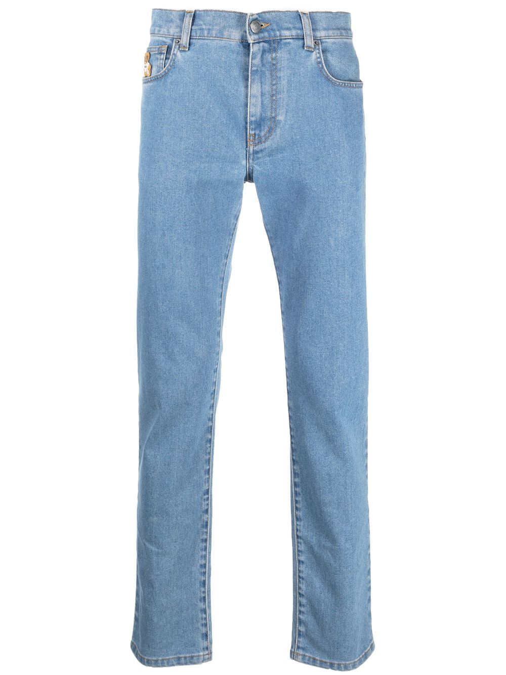 Moschino Logo slim-fit Jeans - Farfetch