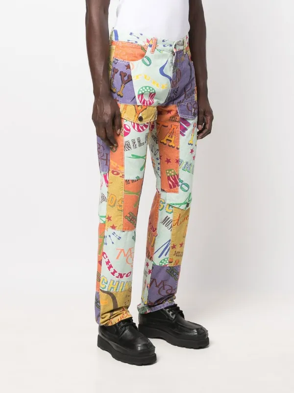 Moschino Patchwork straight-leg 