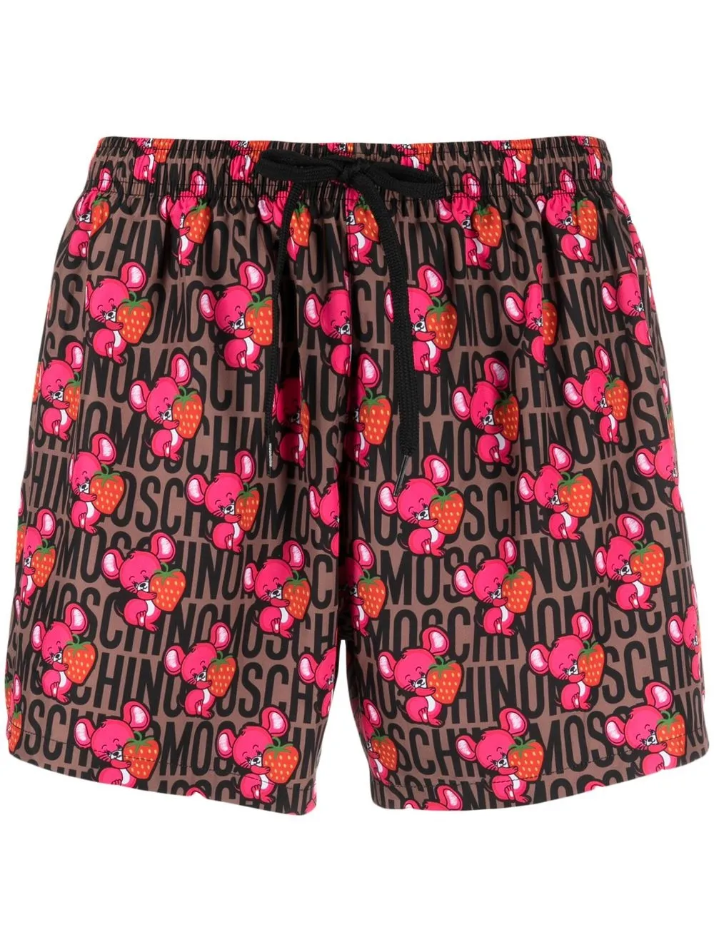 

Moschino shorts de playa con cordones en la pretina - Marrón