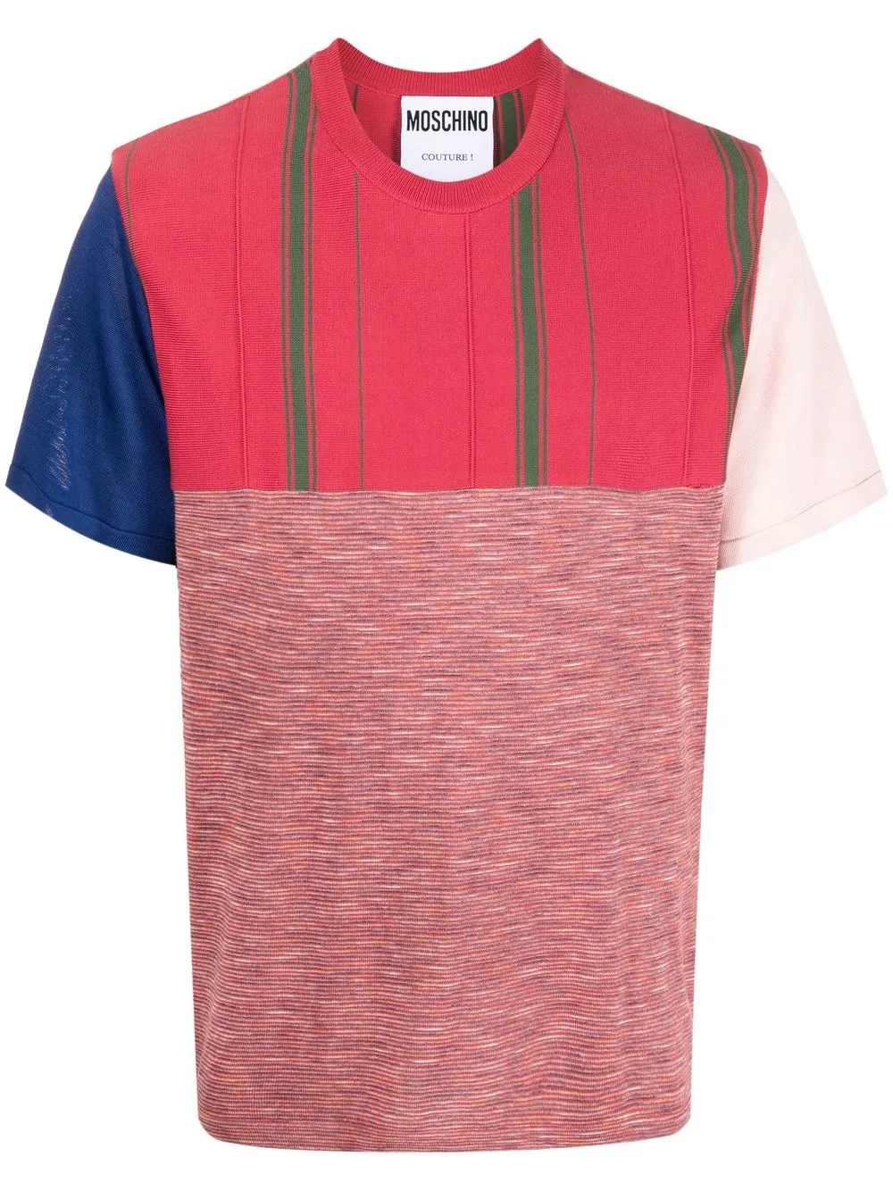 

Moschino patchwork cotton T-shirt - Pink