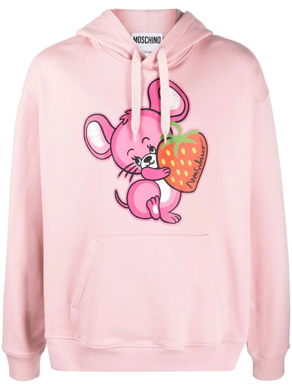 

Moschino hoodie con estampado gráfico - Rosado