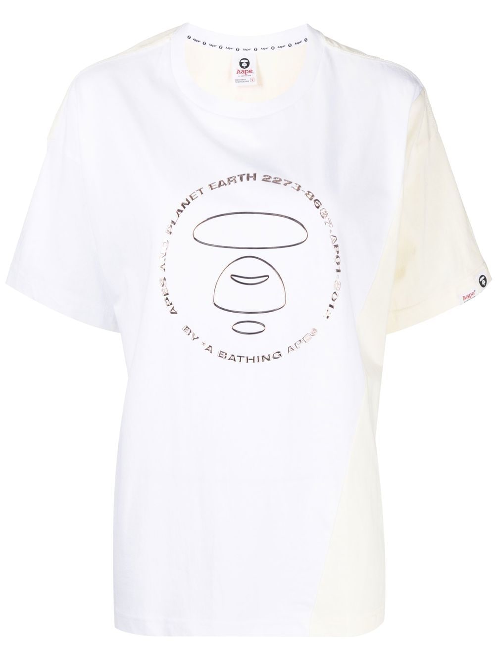 Aape By A Bathing Ape Planet Earth Logo-print T-shirt In Weiss