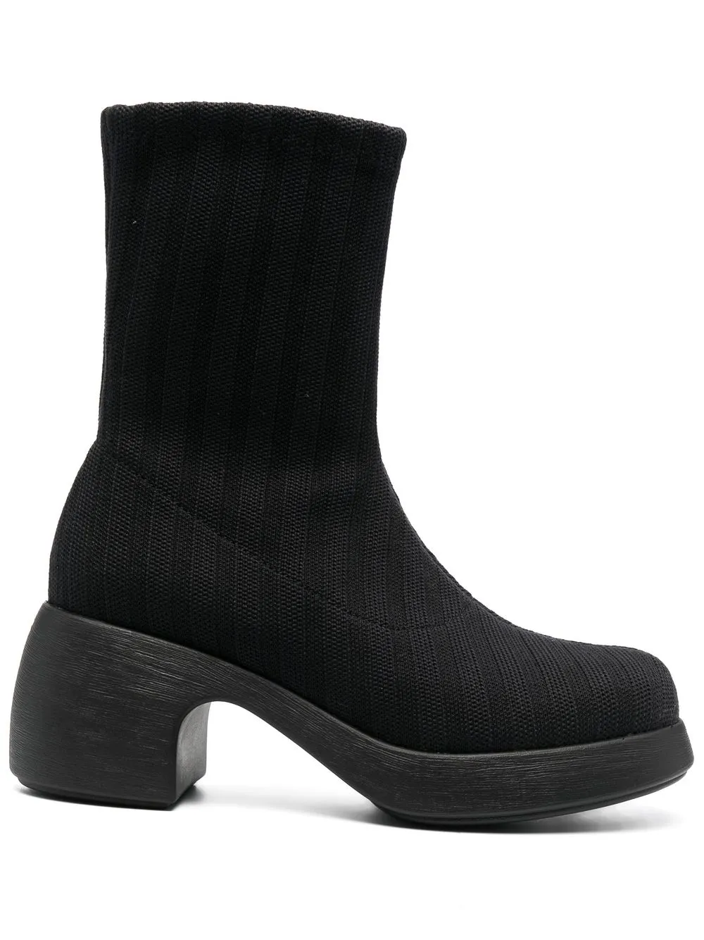 

Camper ribbed ankle-length boots - Black