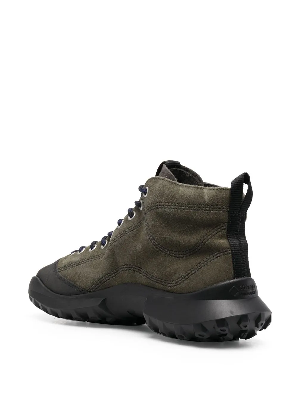 Camper Logo Lace-up Ankle Boots In Green