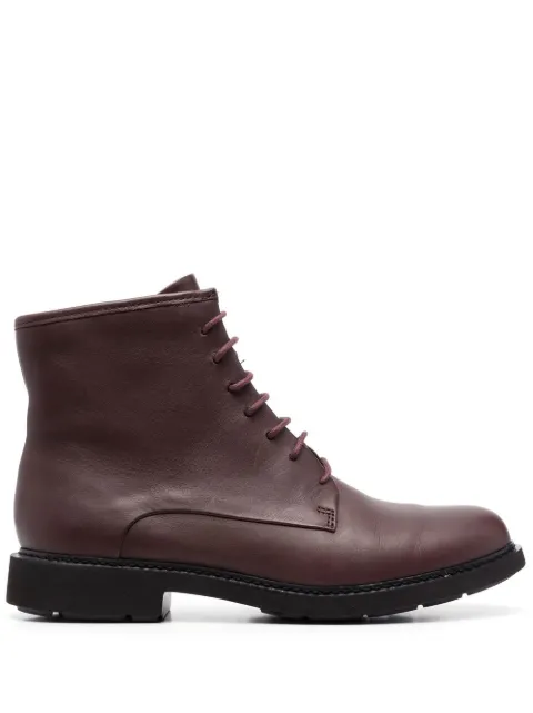 Camper ankle lace-up fastening boots