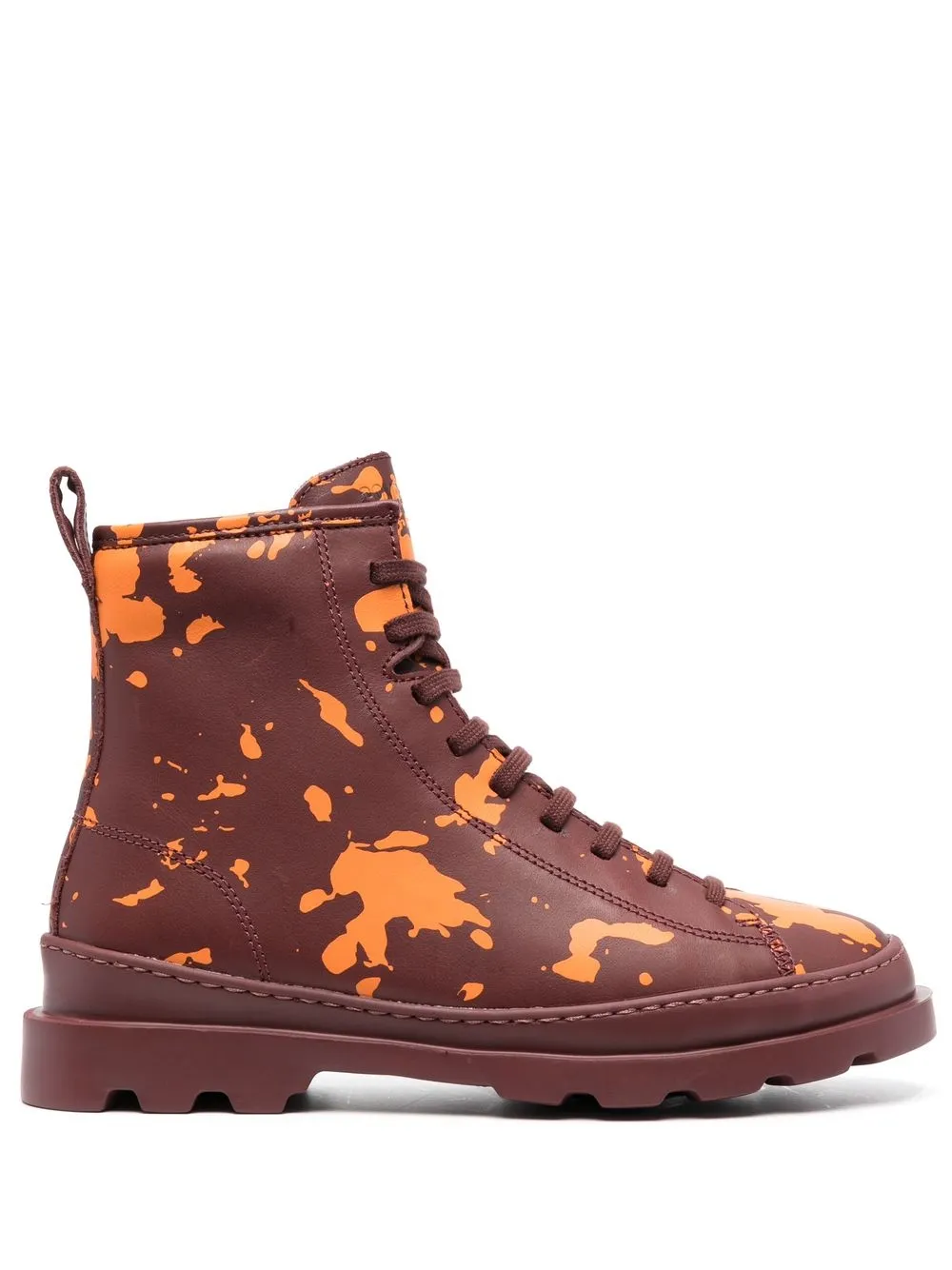 

Camper paint-splatter print high-top sneakers - Red