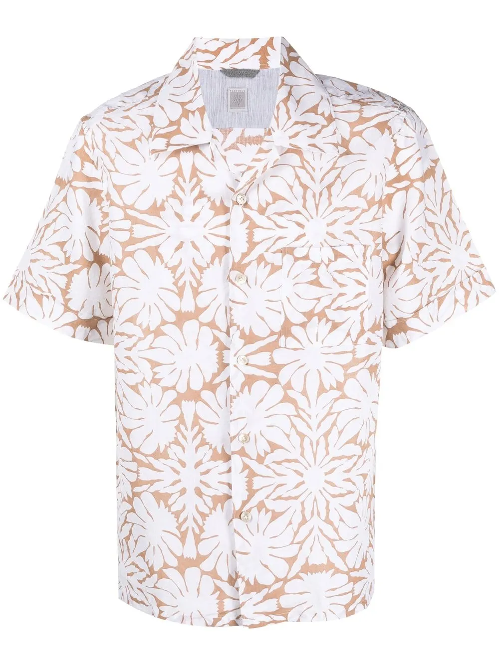 

Eleventy floral-print short-sleeve shirt - Neutrals
