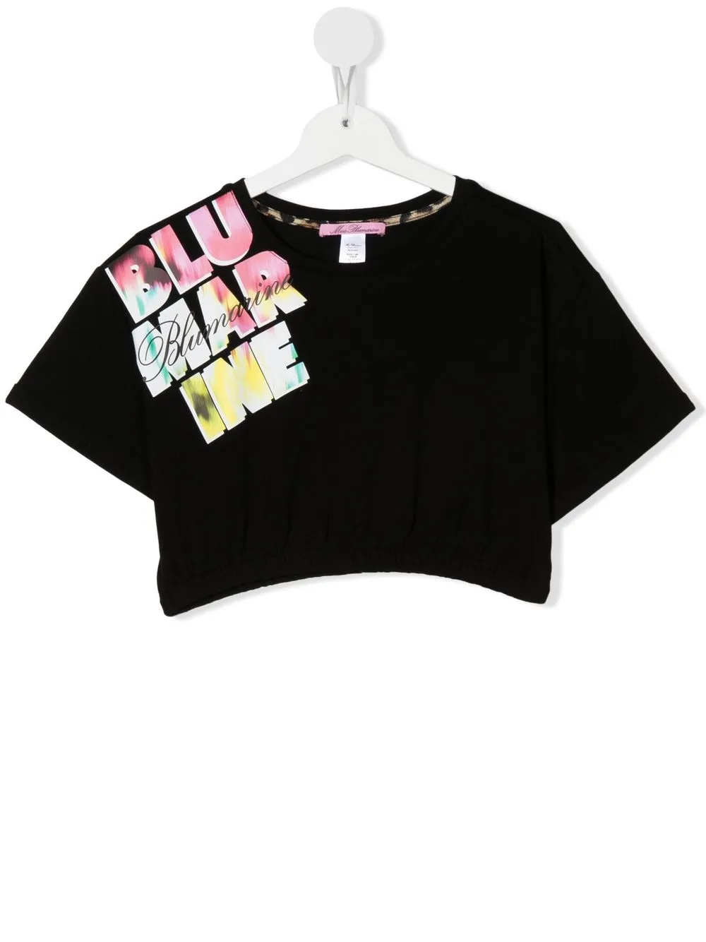 

Miss Blumarine playera con logo estampado - Negro