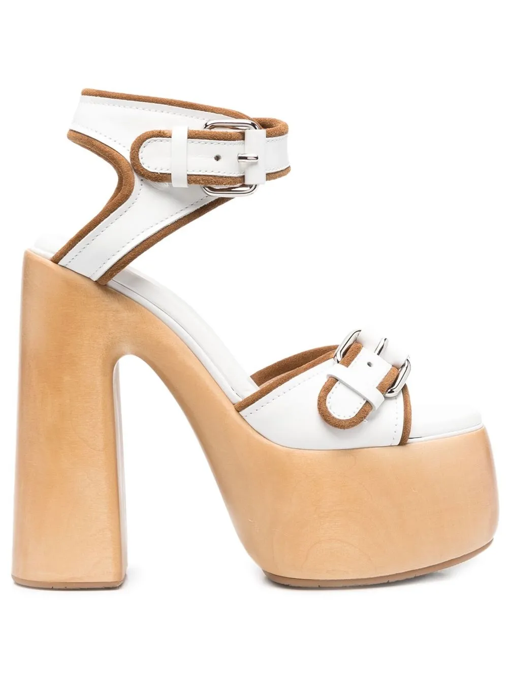 

Casadei sandalias con plataforma y hebilla lateral - Blanco