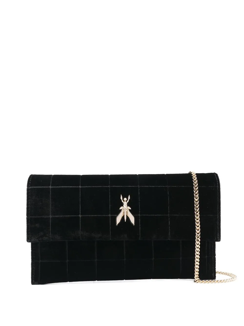 

Patrizia Pepe Fly quilted clutch bag - Black